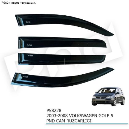 2003-2008 Volkswagen Golf 5 Pnd Cam Rüzgarlığı resmi