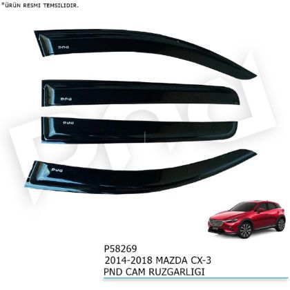 2014-2018 Mazda Cx-3 Pnd Cam Rüzgarlığı resmi